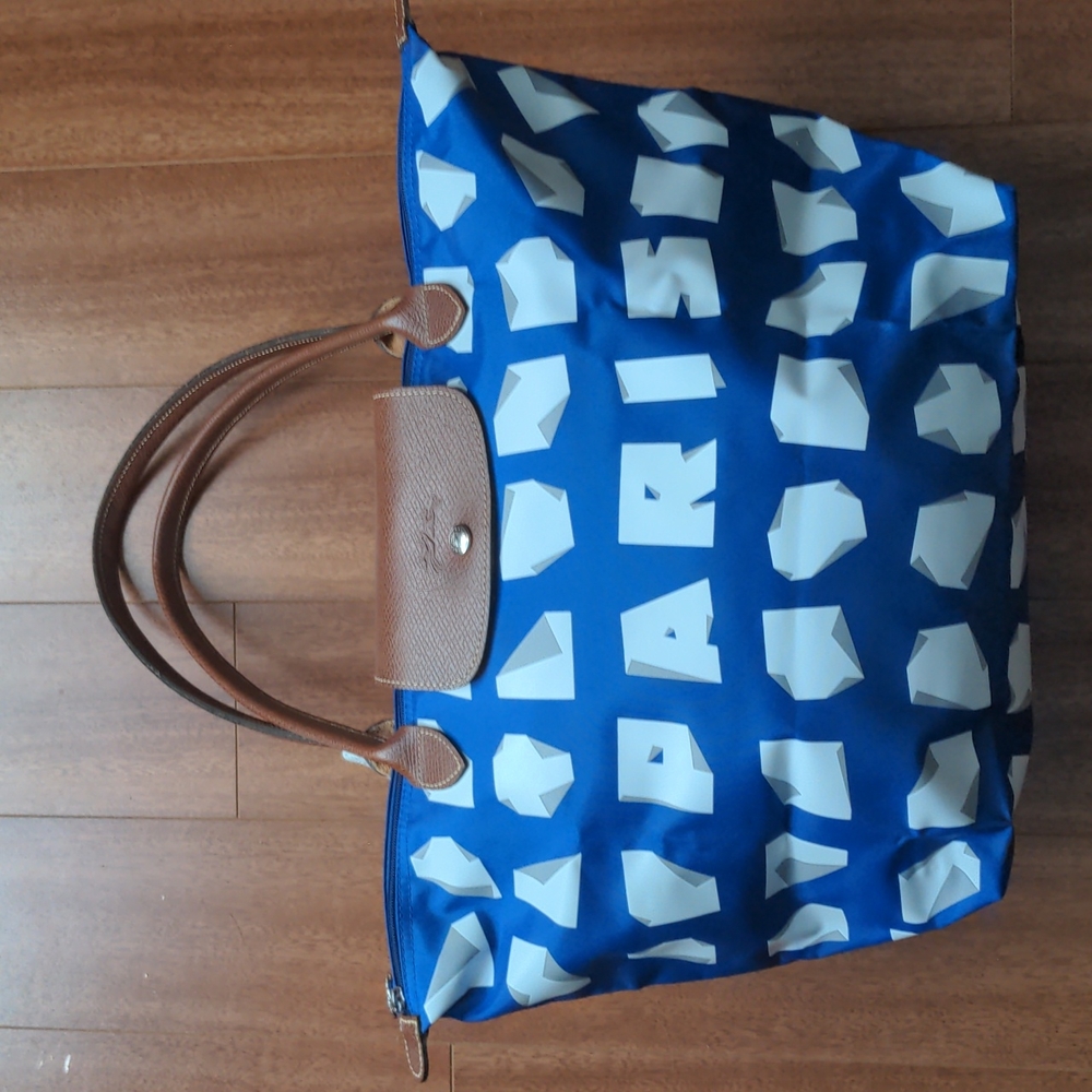 New limited  LONGCHAMP x Vahram Muratyan Le Pliage Paris Tote Bag